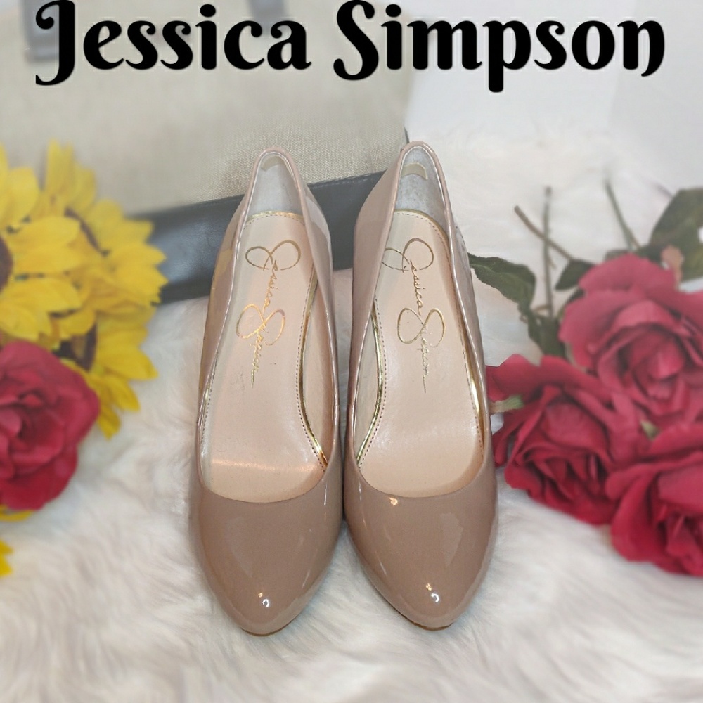 JESSICA SIMPSON nude patent pumps - Malia